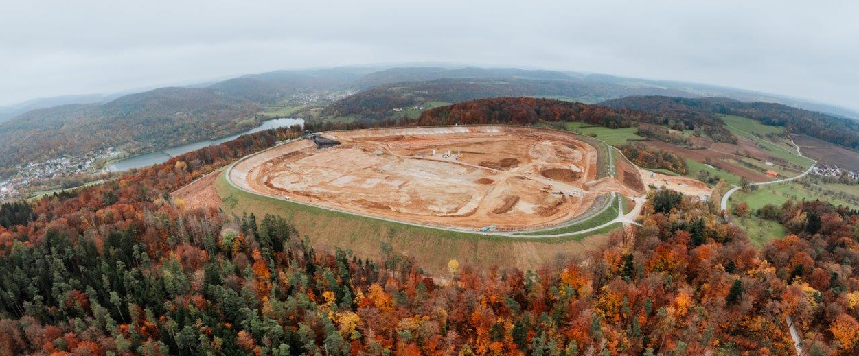 Baustelle Oberbecken Pumpspeicherkraftwerk Happurg