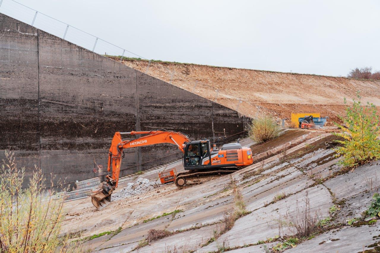Baustelle Oberbecken Pumpspeicherkraftwerk Happurg 