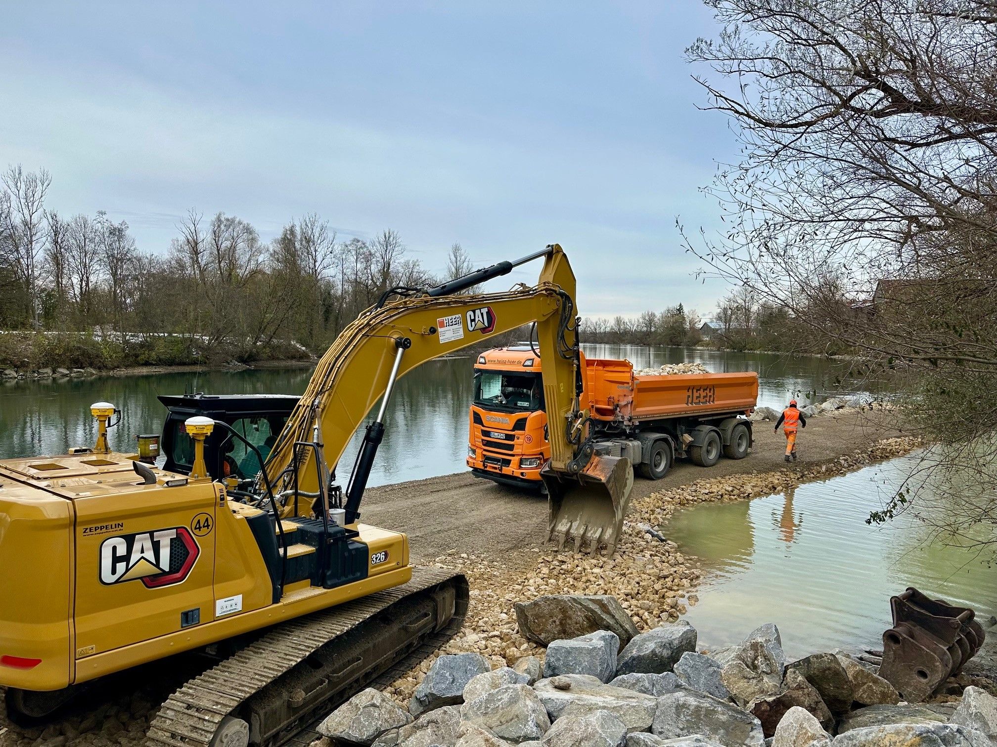 Baustelle Ufersanierung Kaufering