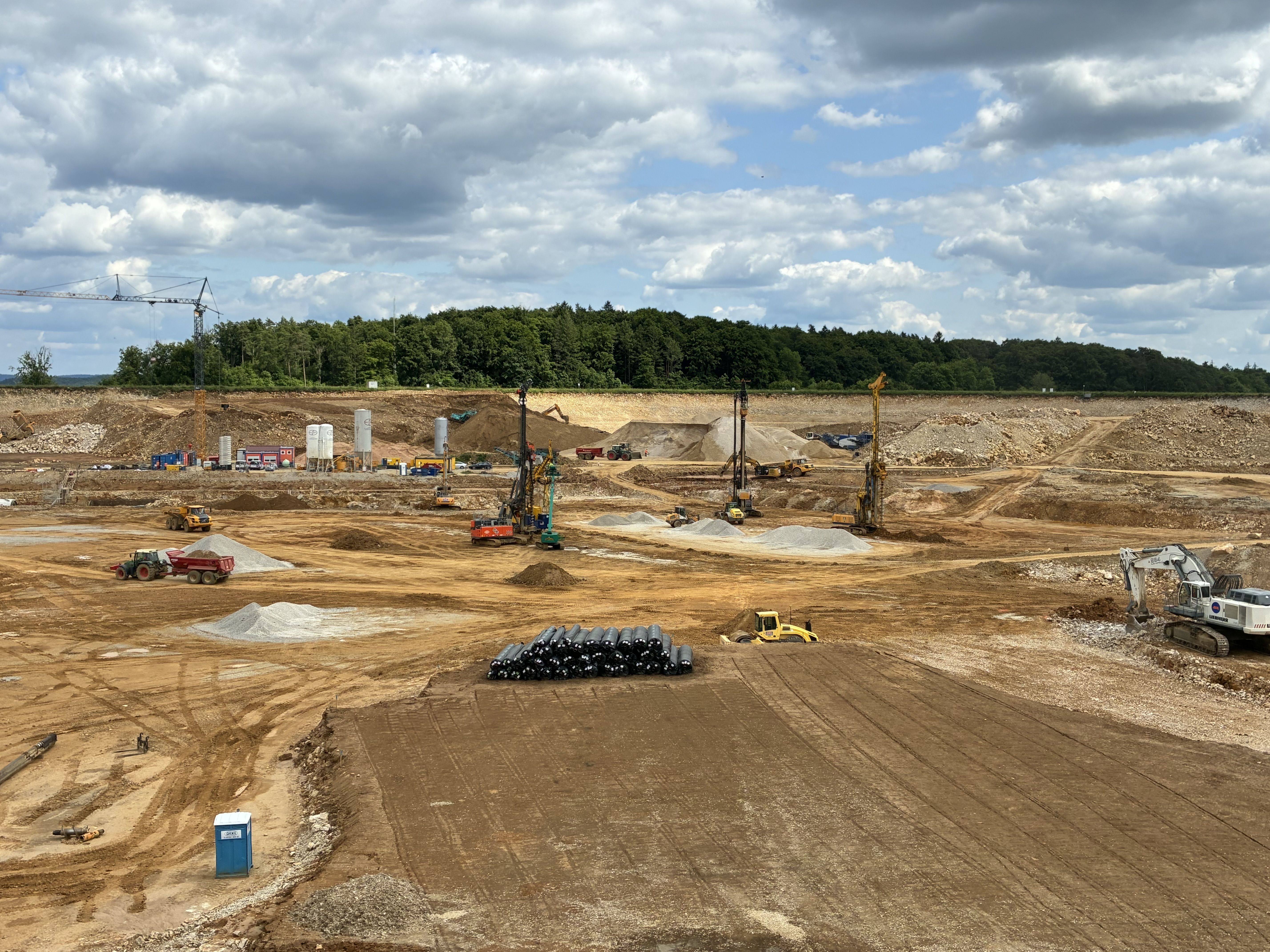 Oberbecken PSW Happurg Baustelle Juni 2025