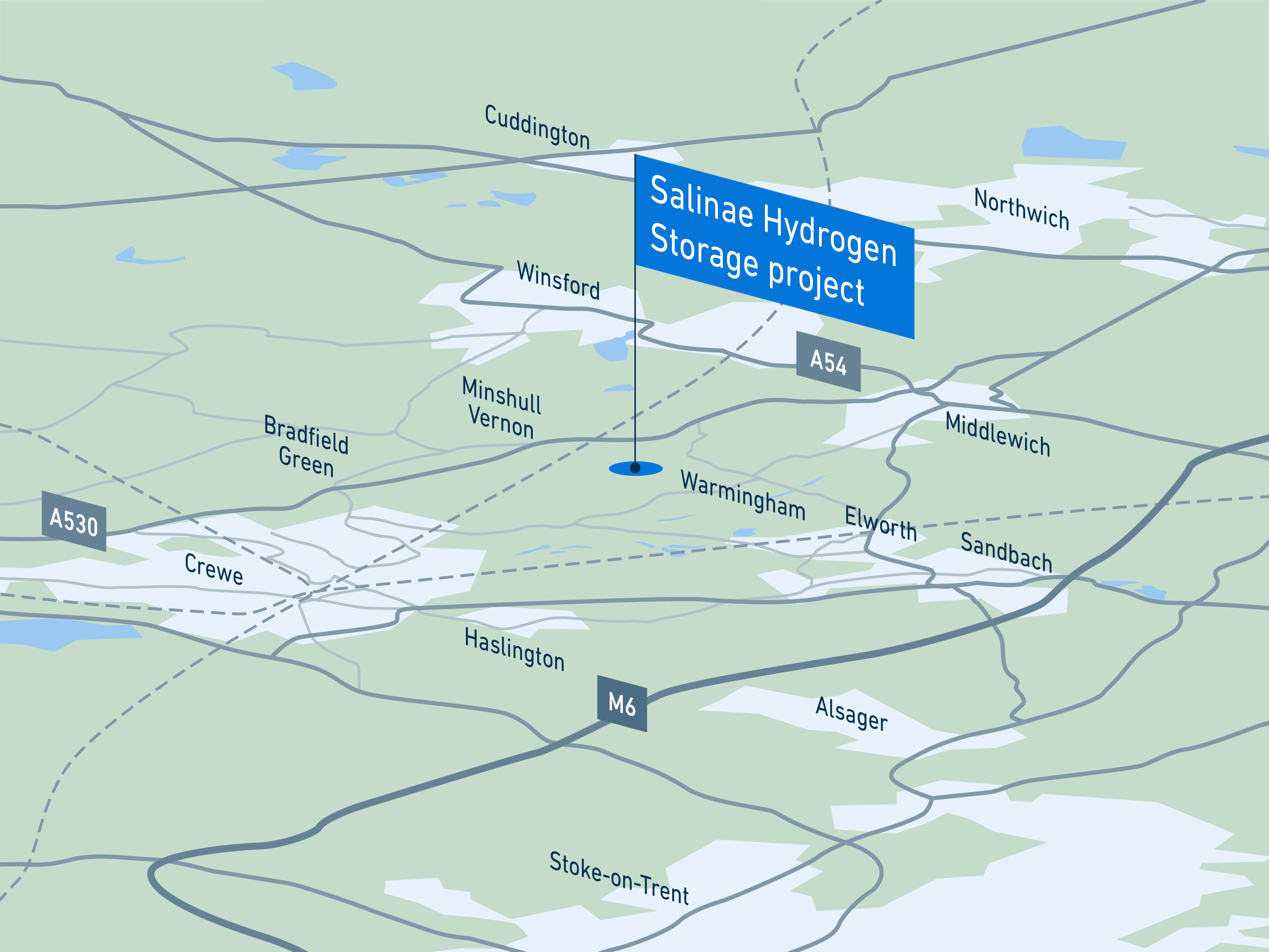 Salinae Hydrogen Storage project map