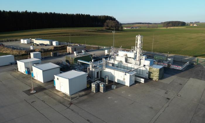 Delivery and installation of compressor station | Aerial view