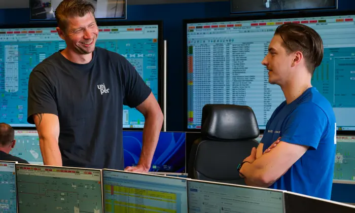 Graduated people at work