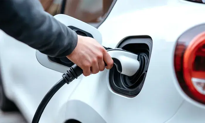 electric car being charged