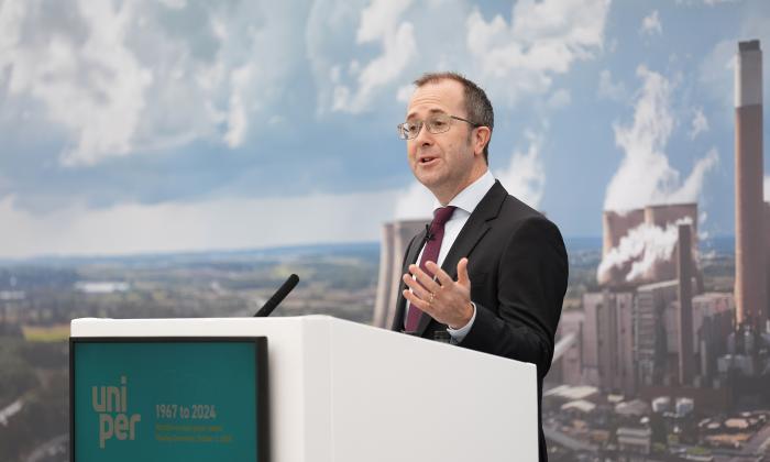 Mike Lockett, Uniper UK Country Chair, gives speech at Ratcliffe Power Station Closure Event