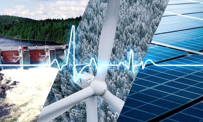 Vattenkraft, vind och sol