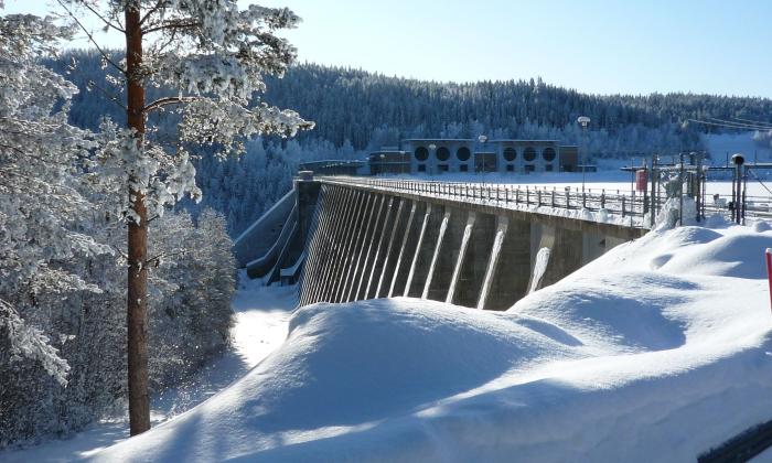 Ramsele vattenkraftverk på vintern | Uniper