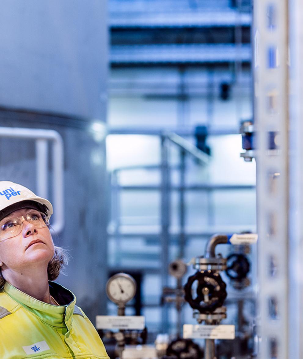 Female construction worker at Barsebäck