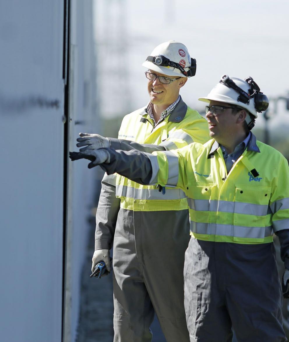 Uniper engineers inspecting a gas plant in the UK
