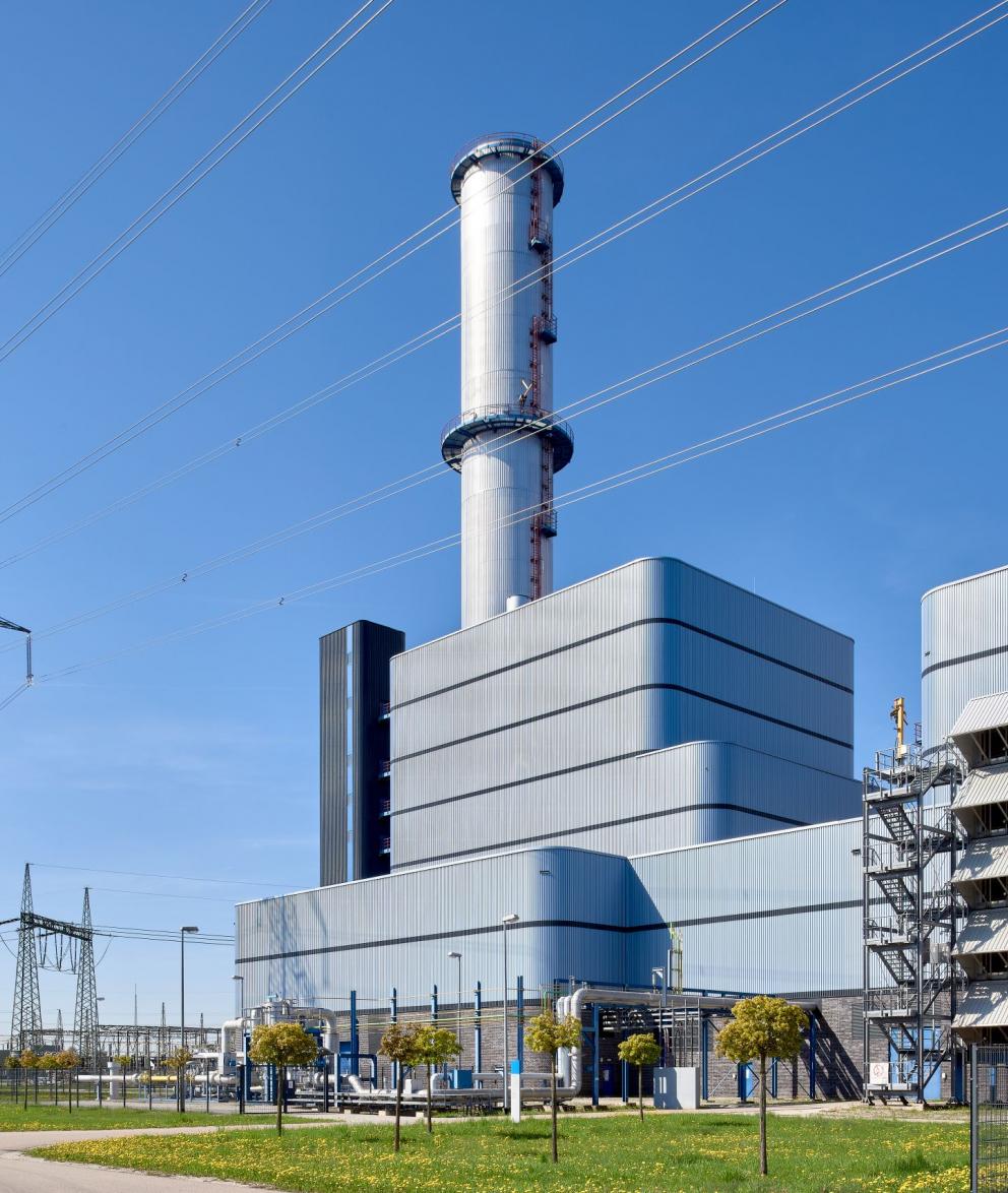 Front view of Irsching gas power plant