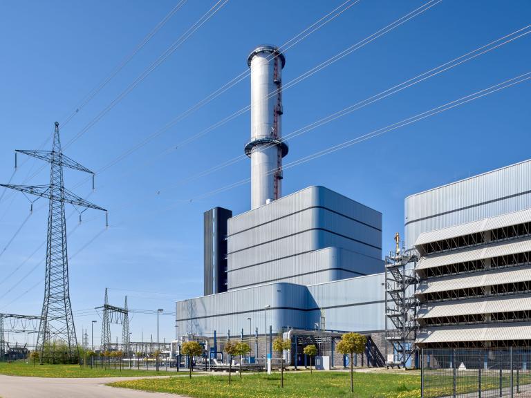 Front view of Irsching gas power plant