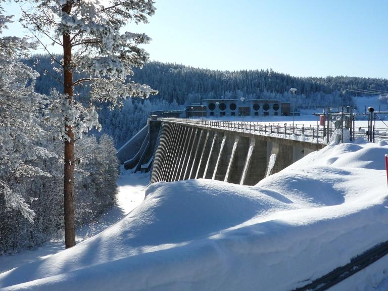 Ramsele vattenkraftverk på vintern | Uniper