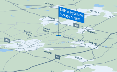 Salinae Hydrogen Storage project map
