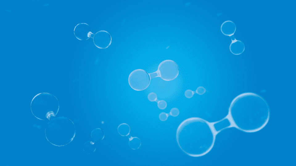 Close up of hydrogen molecules