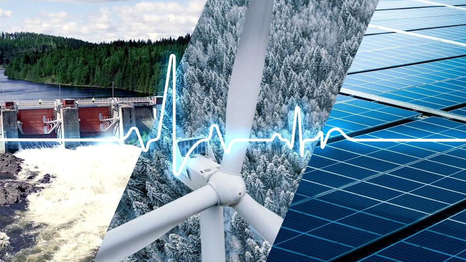 Vattenkraft, vind och sol