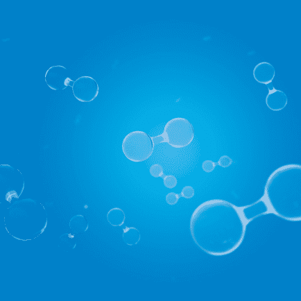 Close up of hydrogen molecules