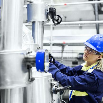 Uniper engineer working at a nuclear power plant at OKG, Sweden