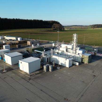 Delivery and installation of compressor station | Aerial view