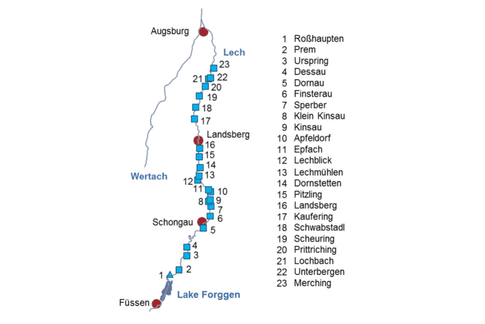 overview of hydropower plants in the lech region