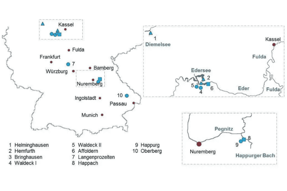 overview of the pump storage power plant group locations