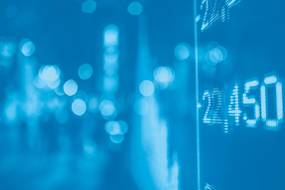 Abstract image with numbers in blue