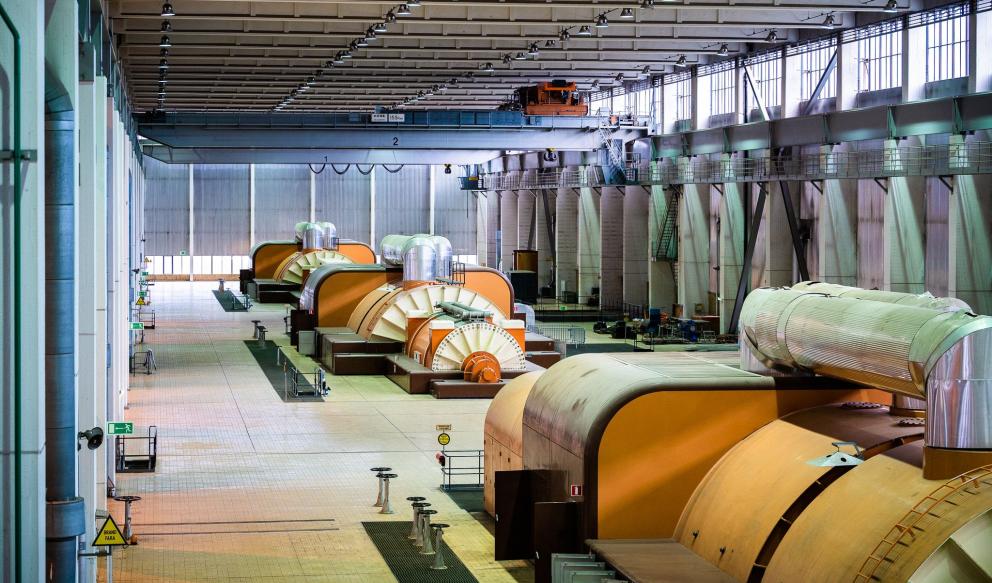 Turbinhallen inne på Karlshamnsverket | Uniper