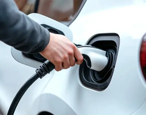 electric car being charged